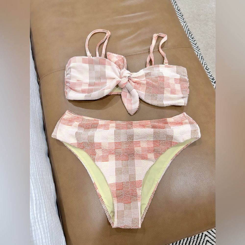 Aerie Patchwork Plaid Bikini
